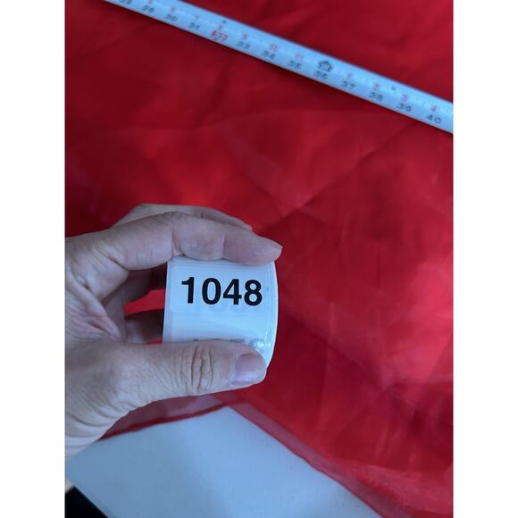 Vintage ‘80s Eve of Milady Red Emboidery Strapless Basque Waist Midi Dress - Picture 9 of 9